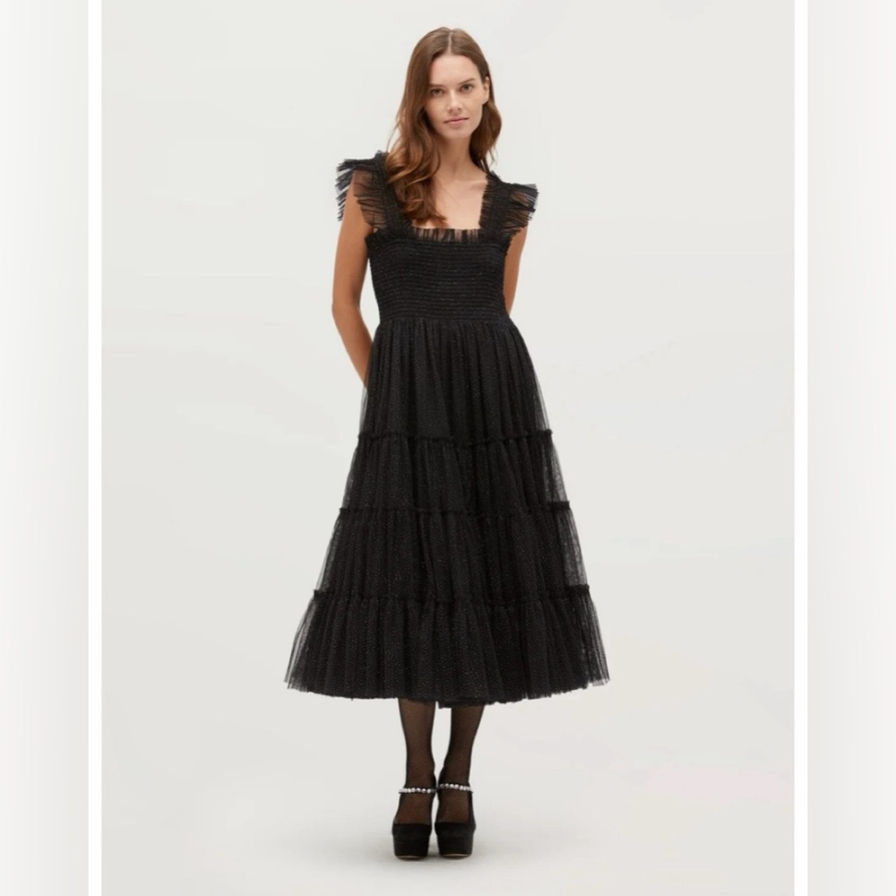 Hill House Home Nap Dress - Black Glitter Tulle